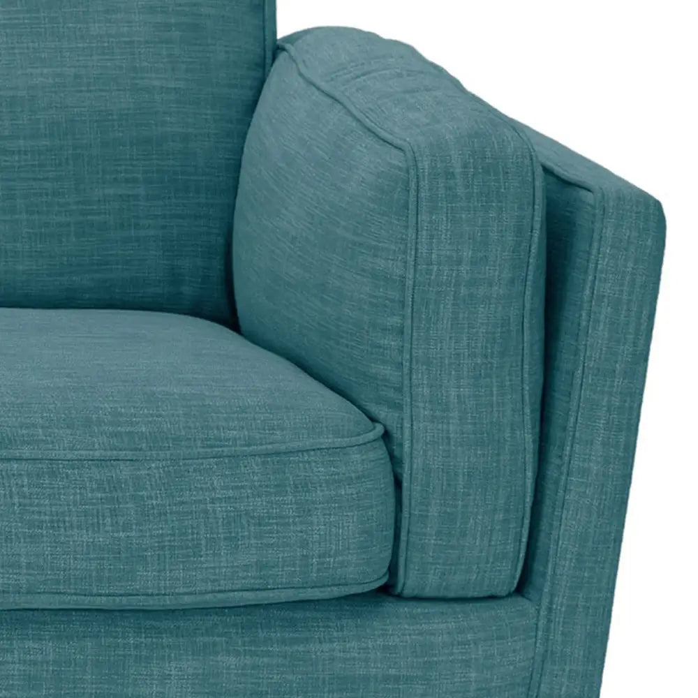 2 Seater Sofa Teal Fabric Lounge Set for Living Room Couch with Wooden Frame - Furniture > Living Room