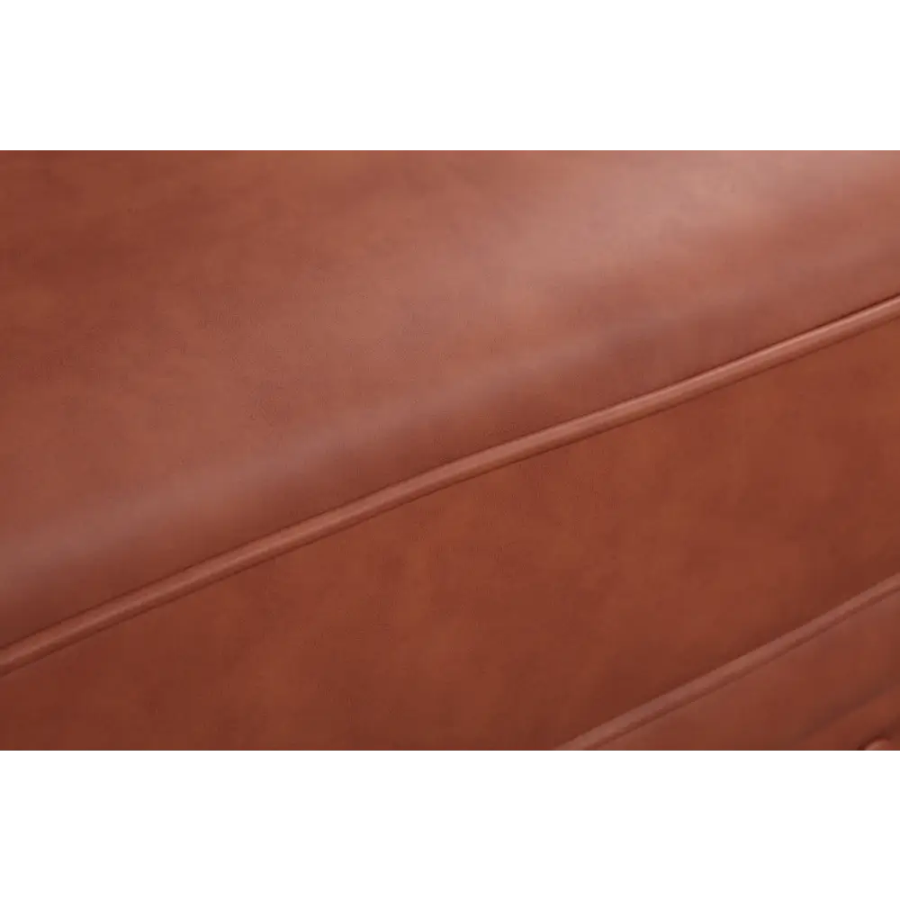 2 Seater Brown Sofa Lounge Chesterfireld Style Button Tufted in Faux Leather - Furniture > Sofas