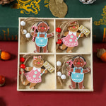 (2 set)Christmas Gingerbread Ornaments Set - Festive Wooden Decorations for Tree Set of 12 - Occasions > Christmas >