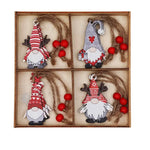 (2 set)Christmas Gnome Ornaments Set - Festive Wooden Decorations for Tree Set of 12 - Occasions > Christmas >