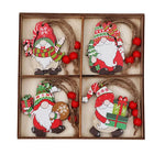 (2 set)Christmas Gnome Ornaments Set - Festive Wooden Decorations for Tree Set of 12 - Occasions > Christmas >
