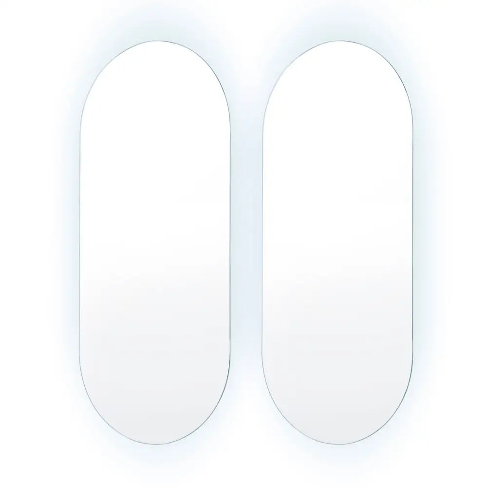 2 Set LED Wall Mirror Oval Anti-Fog Bathroom 45x100cm - Home & Garden > Decor > Mirrors