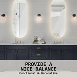 2 Set LED Wall Mirror Oval Anti-Fog Bathroom 45x100cm - Home & Garden > Decor > Mirrors