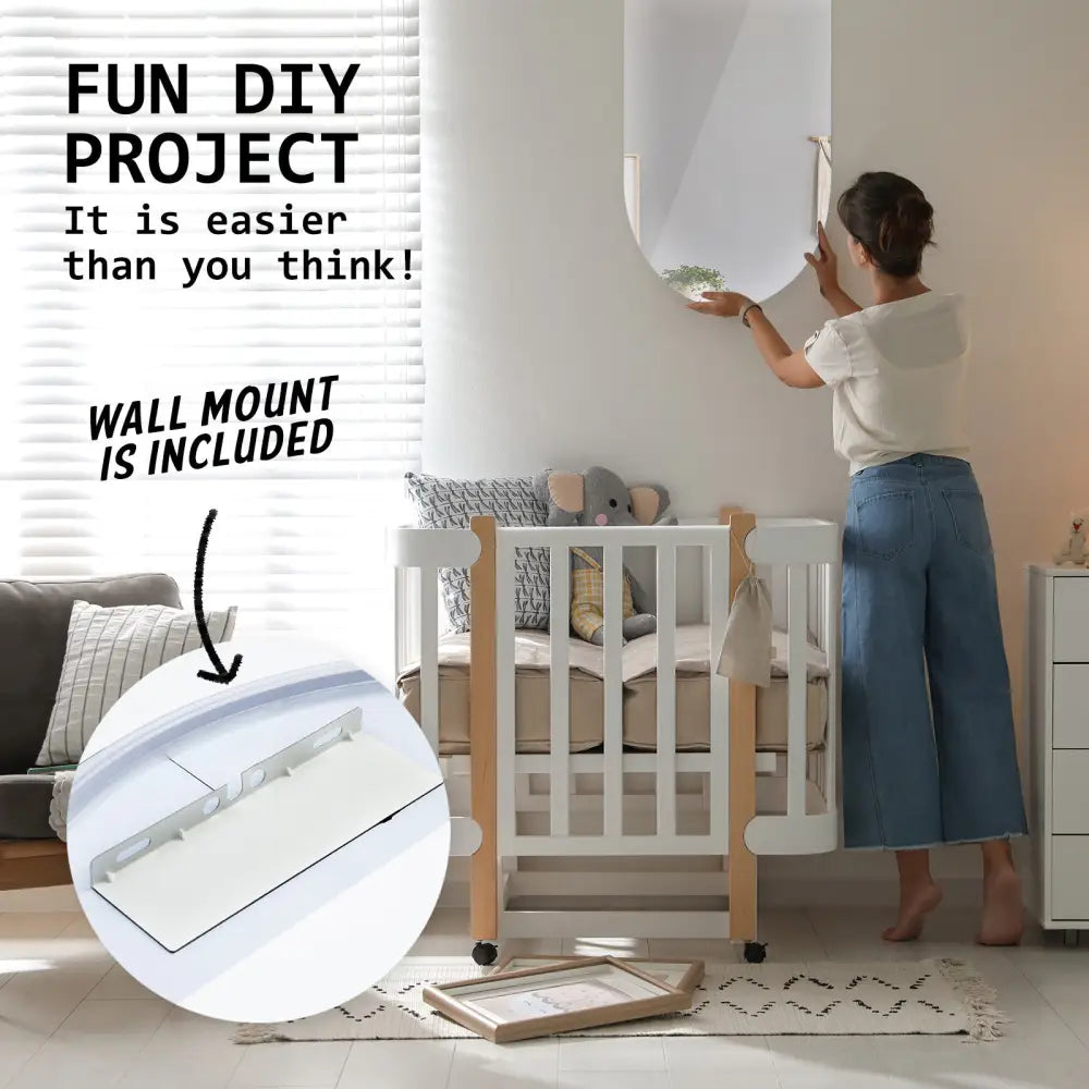 2 Set LED Wall Mirror Oval Anti-Fog Bathroom 45x100cm - Home & Garden > Decor > Mirrors