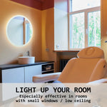 2 Set LED Wall Mirror Round Anti-Fog Bathroom 50cm - Home & Garden > Decor > Mirrors