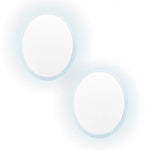 2 Set LED Wall Mirror Round Anti-Fog Bathroom 50cm - Home & Garden > Decor > Mirrors