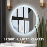 2 Set LED Wall Mirror Round Anti-Fog Bathroom 50cm - Home & Garden > Decor > Mirrors