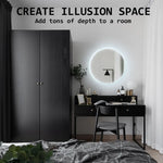 2 Set LED Wall Mirror Round Anti-Fog Bathroom 50cm - Home & Garden > Decor > Mirrors