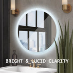 2 Set LED Wall Mirror Round Anti-Fog Bathroom 60cm - Home & Garden > Decor > Mirrors