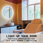 2 Set LED Wall Mirror Round Anti-Fog Bathroom 60cm - Home & Garden > Decor > Mirrors