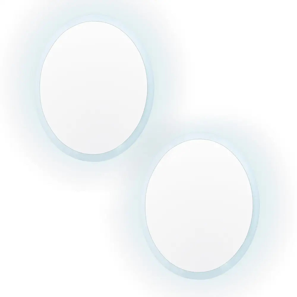 2 Set LED Wall Mirror Round Anti-Fog Bathroom 60cm - Home & Garden > Decor > Mirrors