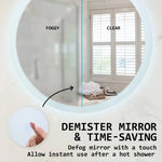 2 Set LED Wall Mirror Round Anti-Fog Bathroom 60cm - Home & Garden > Decor > Mirrors
