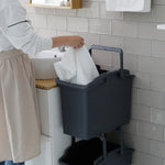 2 Set Stackable Multipurpose Laundry Basket Dark Grey - Home & Garden > Kitchen Bins