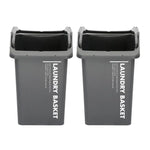 2 Set Stackable Multipurpose Laundry Basket Dark Grey - Home & Garden > Kitchen Bins