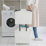 2 Set Stackable Multipurpose Laundry Basket Ivory - Home & Garden > Kitchen Bins