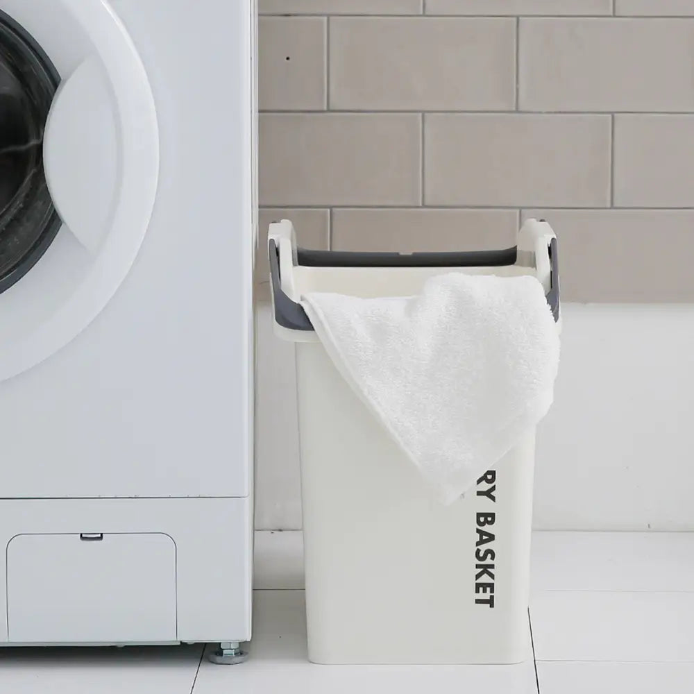 2 Set Stackable Multipurpose Laundry Basket Ivory - Home & Garden > Kitchen Bins