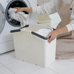 2 Set Stackable Multipurpose Laundry Basket Ivory - Home & Garden > Kitchen Bins