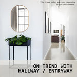 2 Set Wall Mirror Oval Aluminum Frame Bathroom 50x75cm GOLD - Home & Garden > Decor > Mirrors