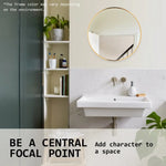 2 Set Wall Mirror Round Aluminum Frame Bathroom 50cm GOLD - Home & Garden > Decor > Mirrors