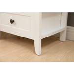 2-tier Bedside Table with Storage Drawer 2 PC Rustic White - Furniture > Bedroom