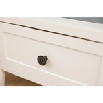 2-tier Bedside Table with Storage Drawer 2 PC Rustic White - Furniture > Bedroom
