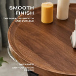 2 Tier End Table Sofa Side End Table Round Nightstand with Sturdy Metal Frame - Furniture > Living Room