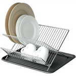 2 Tier Folding Dish Rack - Home & Garden > Storage