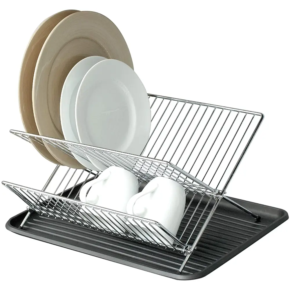 2 Tier Folding Dish Rack - Home & Garden > Storage
