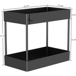 2 Tier Multi-Purpose Under Sink Organizer Shelf Storage Rack for Bathroom and Kitchen - Home & Garden > Kitchenware