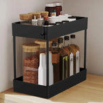 2 Tier Multi-Purpose Under Sink Organizer Shelf Storage Rack for Bathroom and Kitchen - Home & Garden > Kitchenware