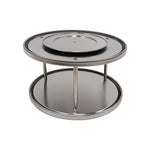 2-Tier Rack Lazy Susan Organiser Steel Kitchen Pantry - Home & Garden > Kitchenware > Kitchen Utensils