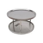2-Tier Rack Lazy Susan Organiser Steel Kitchen Pantry - Home & Garden > Kitchenware > Kitchen Utensils