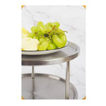 2-Tier Rack Lazy Susan Organiser Steel Kitchen Pantry - Home & Garden > Kitchenware > Kitchen Utensils
