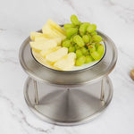 2-Tier Rack Lazy Susan Organiser Steel Kitchen Pantry - Home & Garden > Kitchenware > Kitchen Utensils