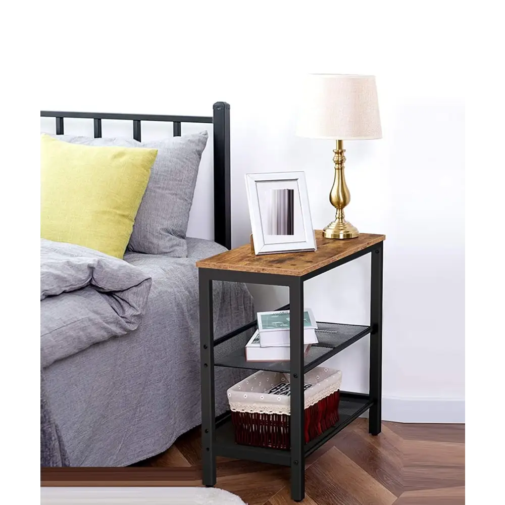 2-Tier Shoe Rack Industrial Shoe Organizer Storage Bench - Furniture > Living Room