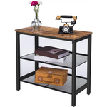 2-Tier Shoe Rack Industrial Shoe Organizer Storage Bench - Furniture > Living Room