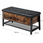 2 Tier Shoe Storage Bench - Furniture > Living Room > Shoe Storage