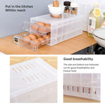 2 Tiers Double Layer 24 Grids Egg Storage Box Tray Kitchen Refrigerator Containe - Home & Garden > Storage