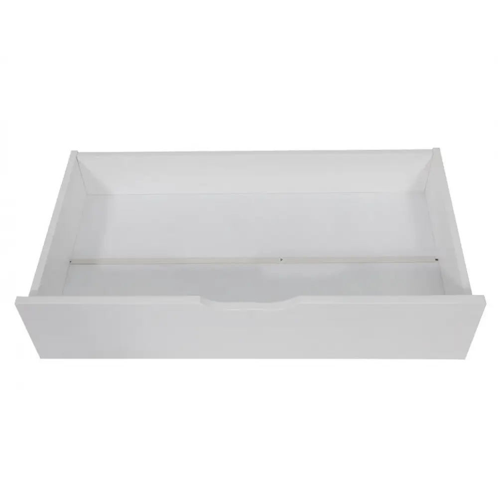 2 x Wooden Bed Frame Storage Trundle Drawers-White - Furniture > Bedroom
