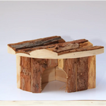 2 X YES4PETS Natural Wooden Hamster Mouse Gerbil Playground Rats Pets Toys Play Small Birds House - Pet Care > Coops &