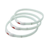 2 X YES4PETS Small 40CM LED Dog Collar USB Rechargeable Night Glow Flashing Light Up Safety Pet Collars - Home & Garden