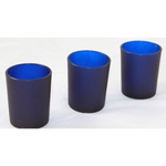 20 Pack Blue Frosted Glass Votive Tealight Candle Holders House Party Cenrepiece Xmas Wedding Decor Glass Candlestick