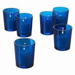 20 Pack Blue Glass Votive Tealight Candle Holders House Party Cenrepiece Xmas Wedding Decor Glass Candlestick Party