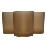 20 Pack Brown Frosted Glass Votive Tealight Candle Holders House Party Cenrepiece Xmas Wedding Decor Glass Candlestick