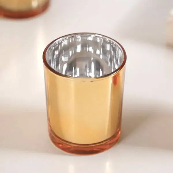 20 Pack Gold Votive Tealight Candle Holders Valentines Day Mercury Wedding Decor Glass Candlestick Party Decorations