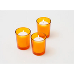 20 Pack Orange Glass Votive Tealight Candle Holders House Party Cenrepiece Xmas Wedding Decor Glass Candlestick Party