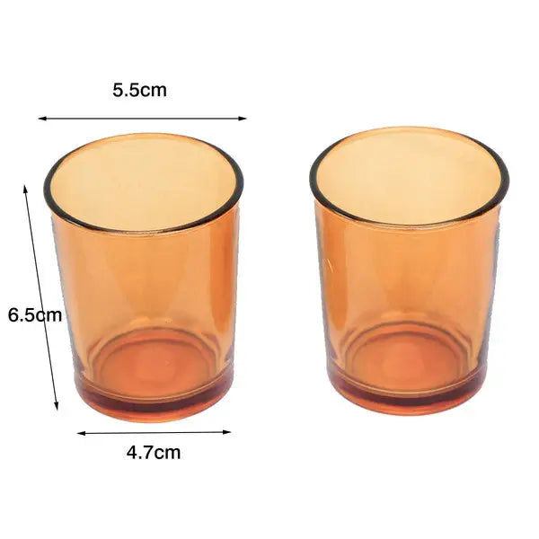 20 Pack Orange Glass Votive Tealight Candle Holders House Party Cenrepiece Xmas Wedding Decor Glass Candlestick Party