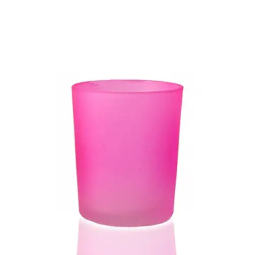 20 Pack Pink Frosted Glass Votive Tealight Candle Holders House Party Cenrepiece Xmas Wedding Decor Glass Candlestick