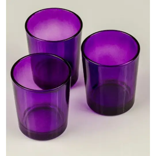 20 Pack Purple Glass Votive Tealight Candle Holders House Party Cenrepiece Xmas Wedding Decor Glass Candlestick Party