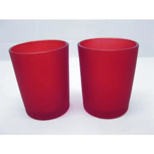 20 Pack Red Frosted Glass Votive Tealight Candle Holders Valentines Day Xmas Wedding Decor Glass Candlestick Party